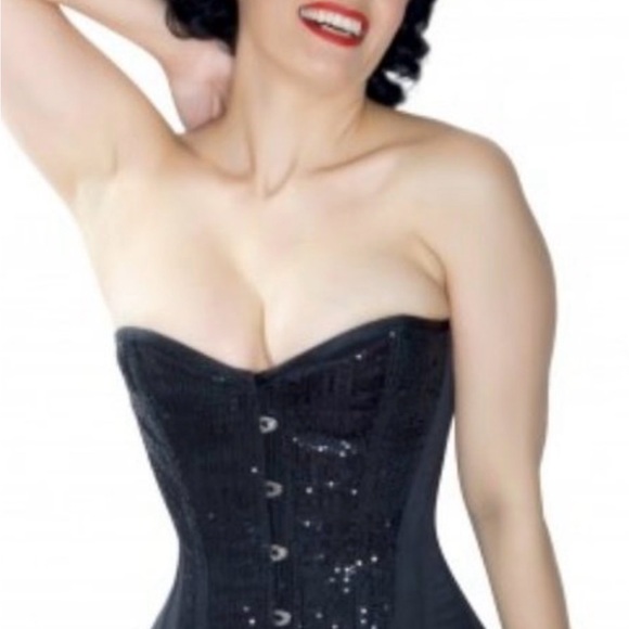 true corset Other - True Corset Playgirl Black Sequin 32”